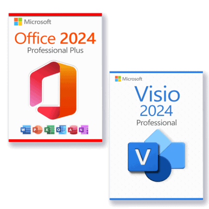 Microsoft Office 2024 Professional Plus + Microsoft Visio 2024 Professional license for 3 devices